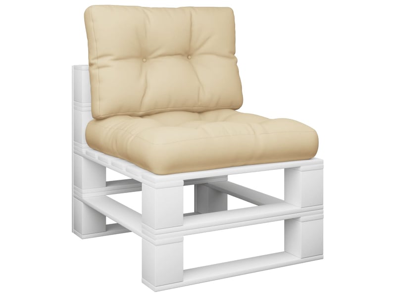  Lot de 2 coussins de palette, coussins de canapé beige tissu cf59490  - Conforama C