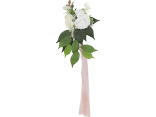 Fleur artificielle pour dos de chaise de mariage - rose élégante à multiples couches, décoration réaliste pour réception 17046
