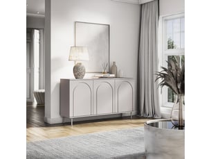 Buffet 3 porte(s) 0 tiroir(s) <strong>SELSEY</strong> <strong>Orvella</strong> - 150 cm coloris taupe