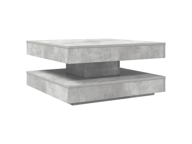  Table basse | table de salon rotative à 360 degrés gris béton 70x70x34,5 cm  - Conforama B