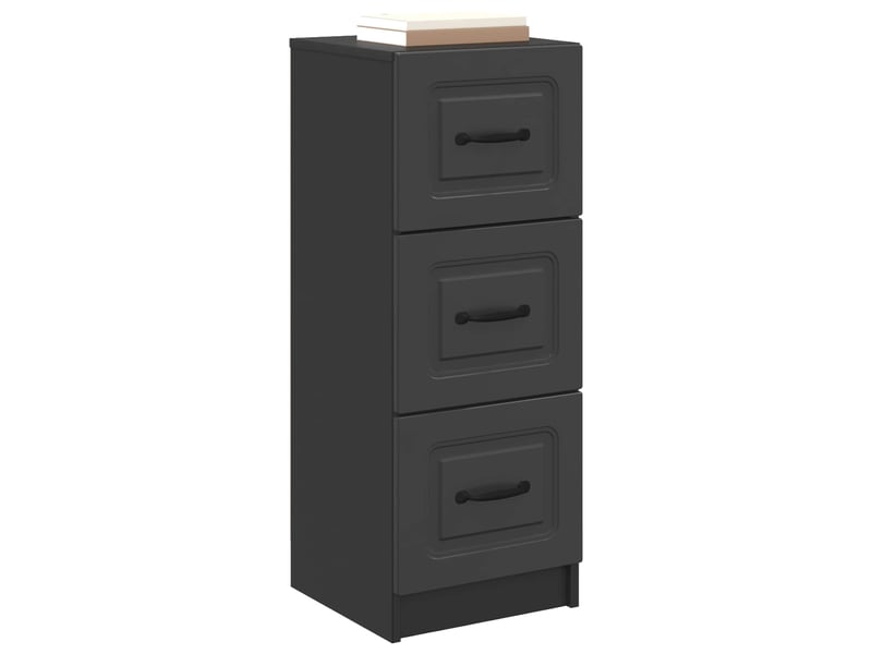  Armoire de rangement bureau, armoire à tiroirs noir 33 x 34,5 x 87 cm bois d'ingénierie  - Conforama C