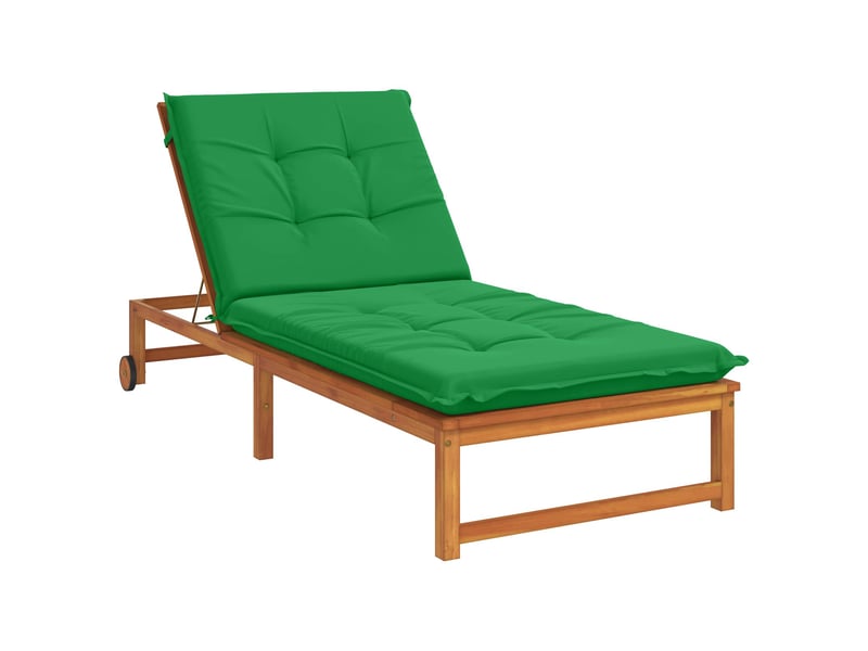  Coussin de transat, coussin pour bain de soleil gemert 100 % polyester vert 190 x 80 x 9 cm cf56214  - Conforama C