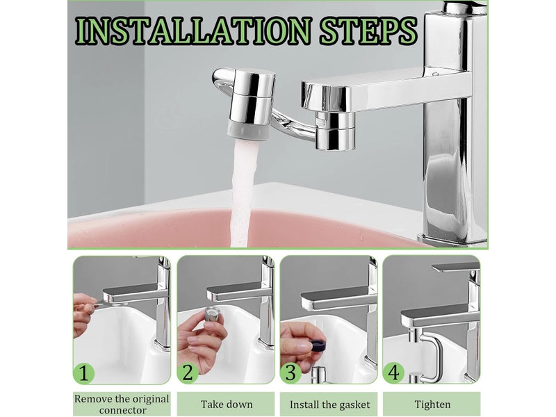 Aérateur pivotant adaptateurs sortie, économiseur eau éviers cuisine lavabos salle bain  - Conforama D