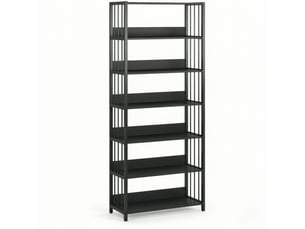 Bibliotheque coloris  noir 6 étagère(s) <strong>PANGIVO</strong> <strong>T5828P582876</strong> - 80 cm x 190 cm