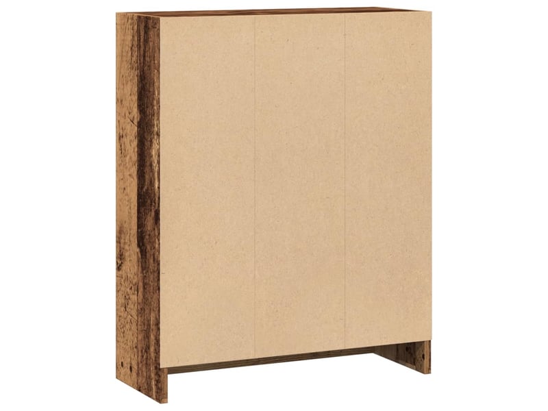  Bibliothèque, meuble de rangement salon vieux bois 60x24x76 cm bois d'ingénierie  - Conforama E
