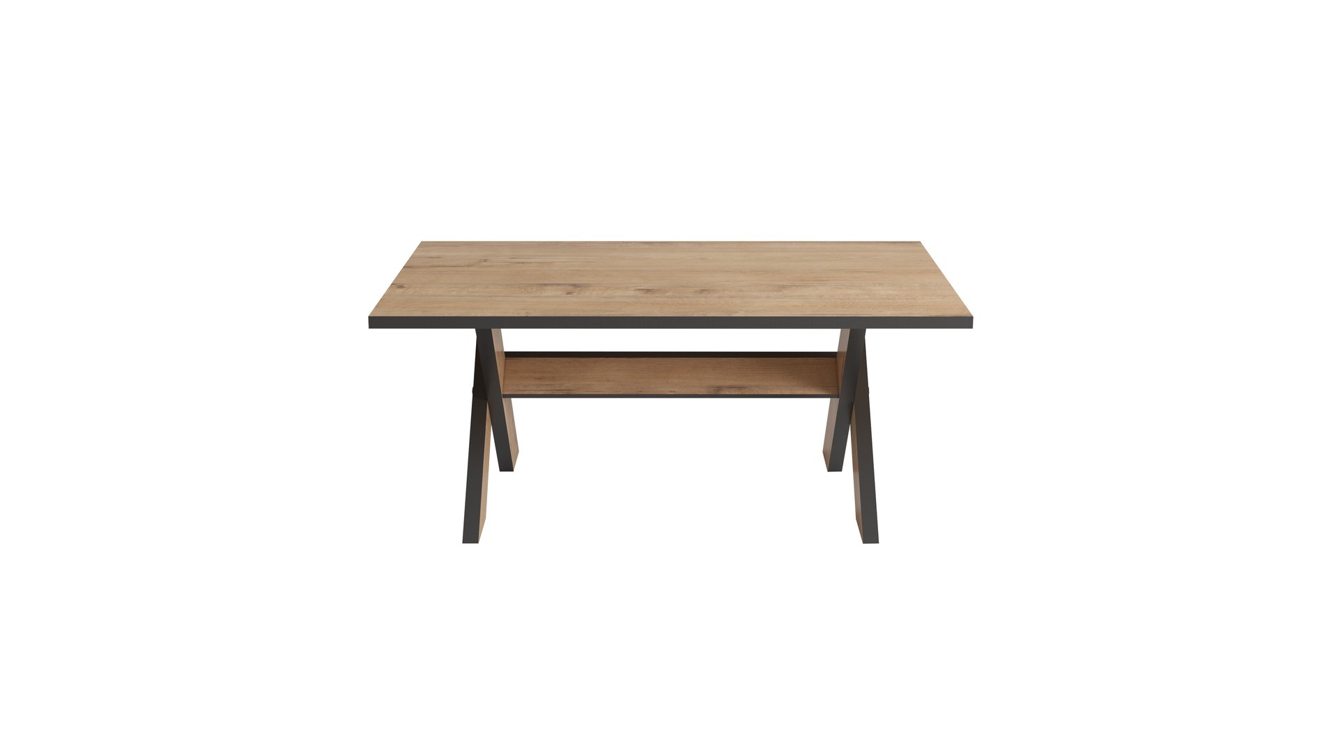 Table 200 cm fixe DAWSON bois clair 76 Conforama