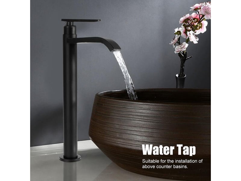  Robinet froid simple en acier inoxydable g12 304, robinet de salle de bains, évier noir  - Conforama C