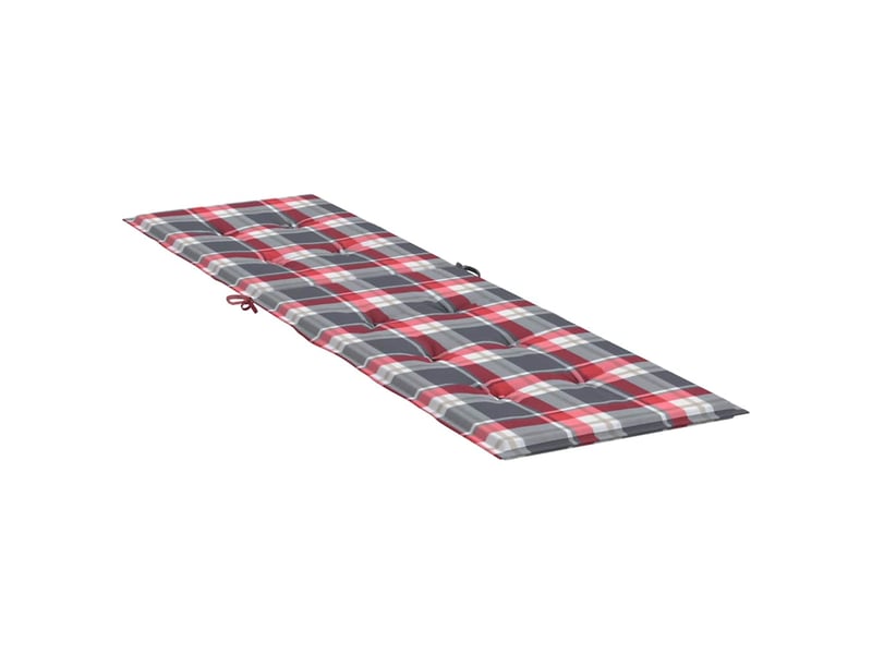Coussin de chaise de terrasse carreaux rouge (75+105)x50x4 cm cf54220 - Conforama D