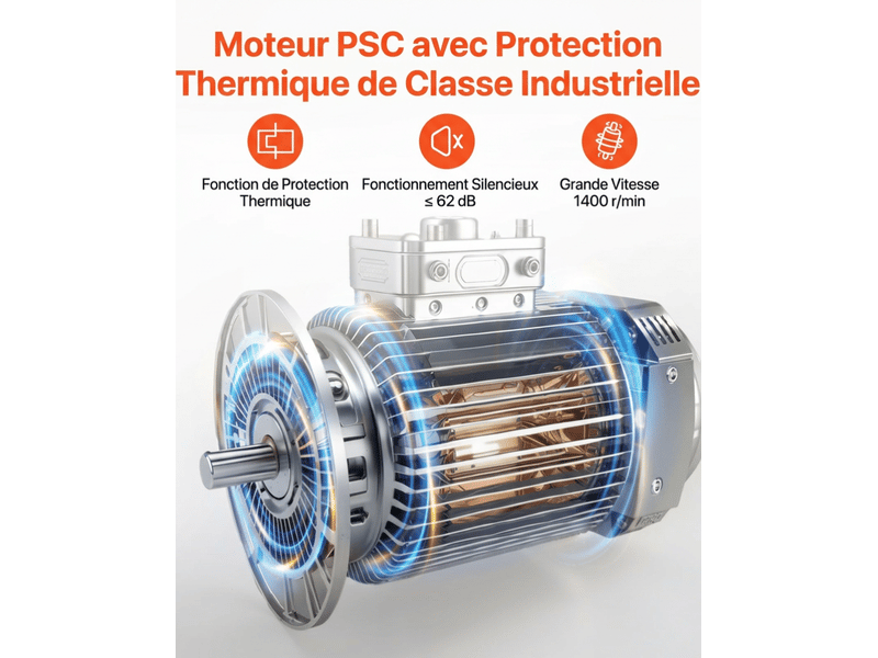  Ventilateur sur pied industriel noir, ventilateur oscillant 50 cm à 3 vitesses, ventilateur hauteur réglable pour salon et bureau  - Conforama B