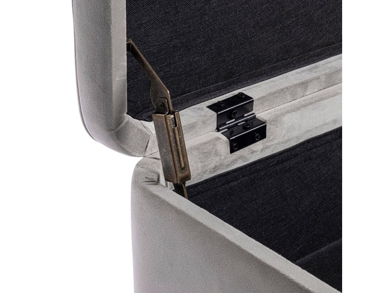  Banc coffre 2 places en velours et piétement noir - nina  - Conforama D