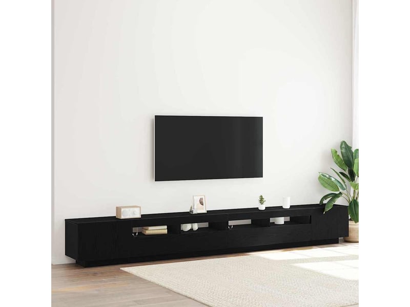  Ensemble meuble tv - banc tv - meuble de rangement 3 pcs noir bois d'ingénierie  - Conforama B