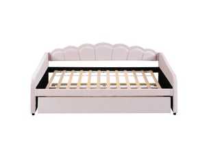 Lit banquette 90x200 cm <strong>ZOVIRA</strong>  <strong></strong> coloris rose