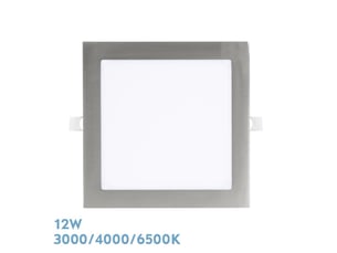 Fabrilamp abaco downlight led encastrable carré 12 w 1080 lm 300040006500 k, nickel