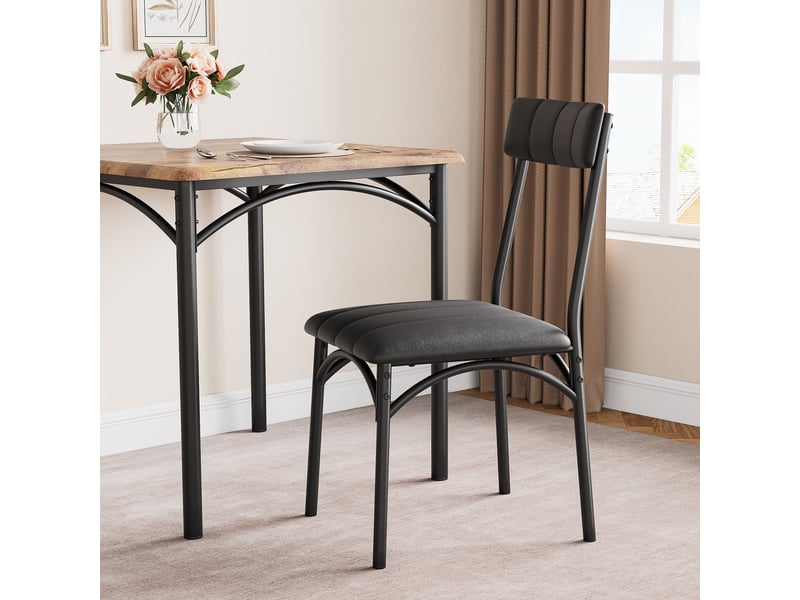  Ensemble de salle à manger 3 pièces – table carrée et 2 chaises  – pour appartement ou studio – style rustique moderne – marron cBc-5Rv-DmUTv-0l0A - Conforama D