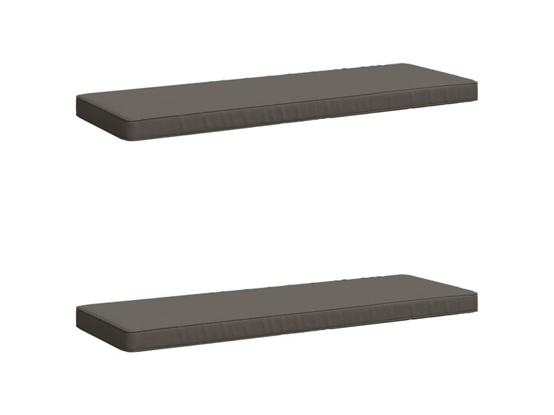 Lot de 2 coussins de banc, coussins d'assise vught 100 % polyester gris cf57970  - Conforama B