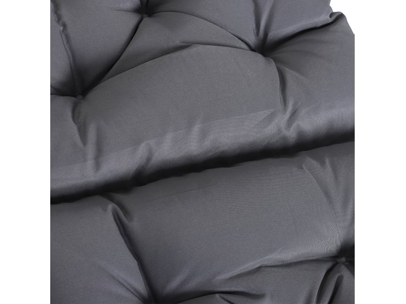  Lot de 2 coussins pour chaise de jardin à dossier bas 50 x 98 x 8 cm gris, mousse et liens de fixation  - Conforama D