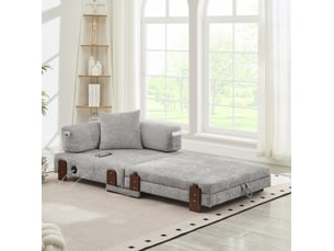 Deplimousse convertible 1 place <strong>MODENVIE</strong> <strong></strong> gris clair