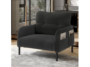 Fauteuil fixe <strong>HAUSS SPOLE</strong> <strong></strong> Velours côtelé gris vendu A l'unité