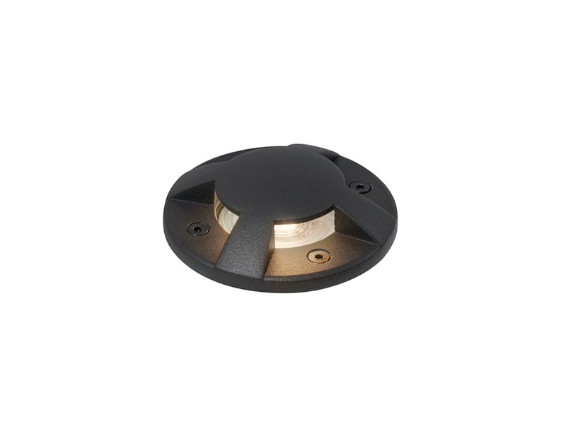Ensemble de 6 spots de sol modernes noirs gu10 50mm effet 4 lumières ip65 - cellar  - Conforama B