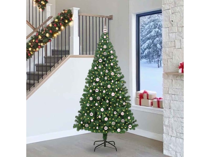  Sapin de noël - arbre de noël artificiel vert 240 cm pvc, acier et plastique  - Conforama B