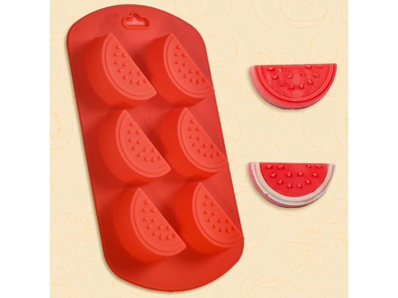 Moule en silicone pastèque 3d – 4 paquets de 6 cavités ustensiles de cuisson antiadhésifs qualité alimentaire - Conforama E