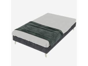 Lit simple 90x200 cm BEAOK   coloris gris