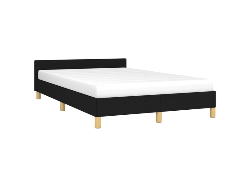  Lit double- lit adulte -  cadre de lit sans matelas noir 120x190 cm tissu  - Conforama C