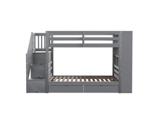 Lit superposé 90x200 cm MAISONORA coloris gris