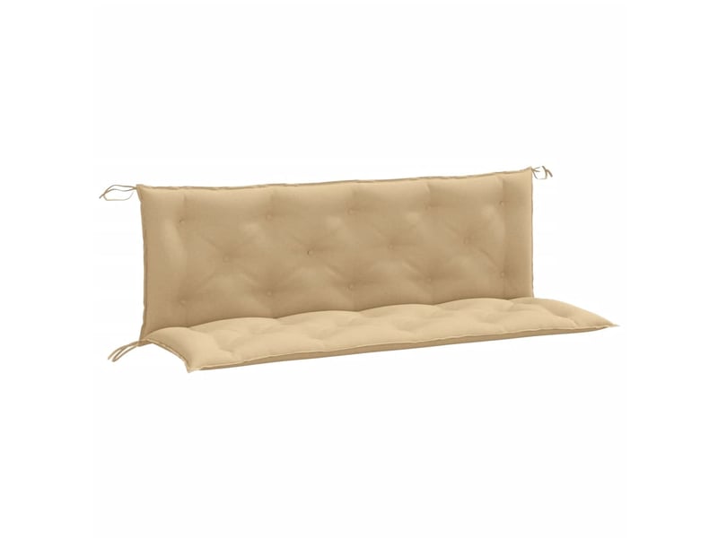 Lot de 2 coussins de banc de jardin, coussins d'assise beige mélangé tissu cf58630 - Conforama A