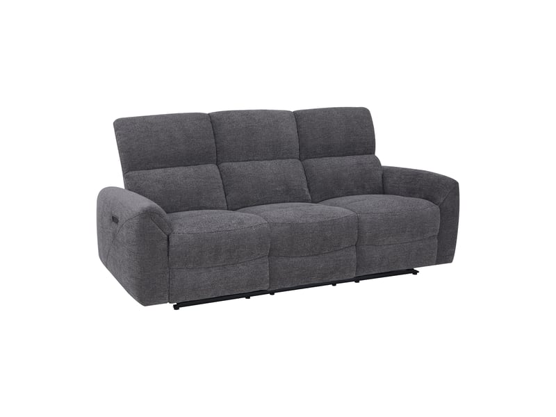  Canape droit relax électrique gris 3 pla  - Conforama B