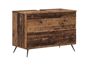 Meuble sous lavabo de salle de bain breda bois ancien cf64834