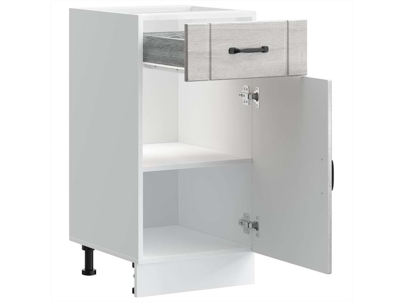  Meuble de rangement, armoire de cuisine lucca sonoma gris bois ingénierie shl8095  - Conforama E