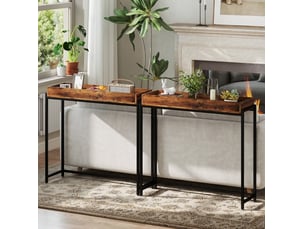 Console 0 tiroir(s)  coloris marron <strong>VIVRYN</strong> <strong></strong> - longueur 100 cm - 100 cm