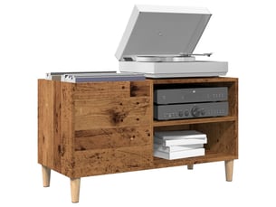 Armoire à disques vieux bois 84,5x38x48 cm bois d'ingénierie