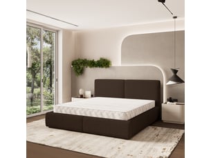 Lit coffre 200x200 cm MASSENO coloris marron