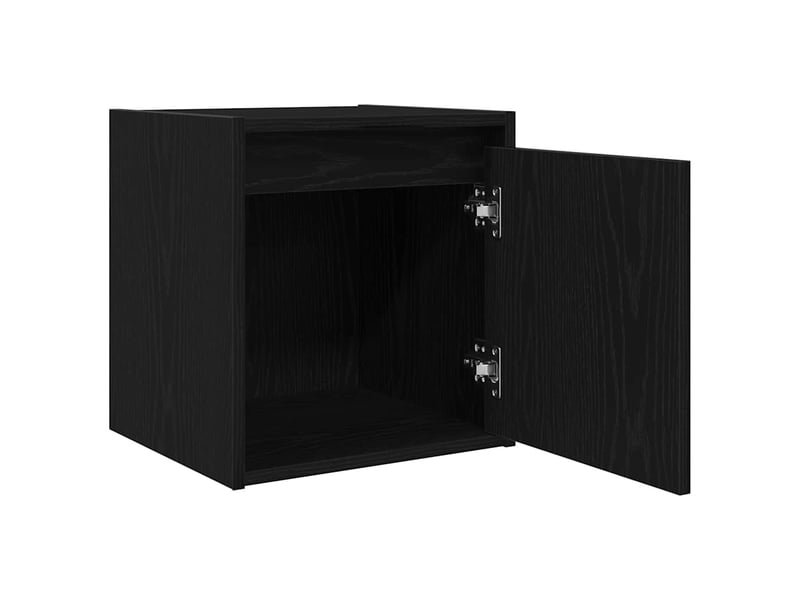  Table de chevet - cabinet de chevet - table de nuit murale noir 38x34x40 cm  - Conforama D