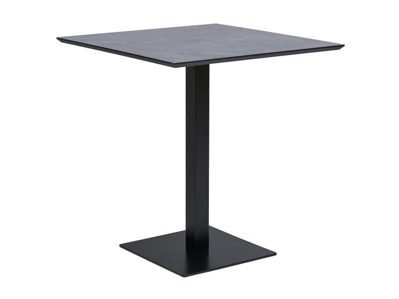 Fado-table de café 2 personnes décor pierre et acier 70x70 cm  - Conforama D