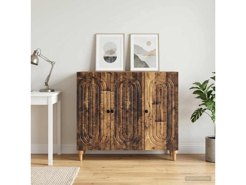  Buffet - bahut - meuble de rangement bois ancien 89 x 34,5 x 80 cm bois d'ingénierie  - Conforama B