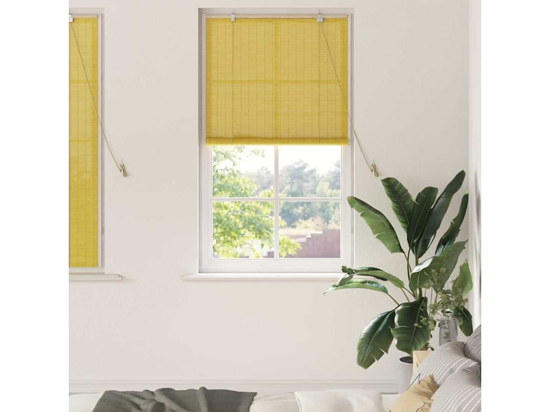  Store enrouleur, store à rouleau jaune 90 x 160 cm bambou cf45278  - Conforama B