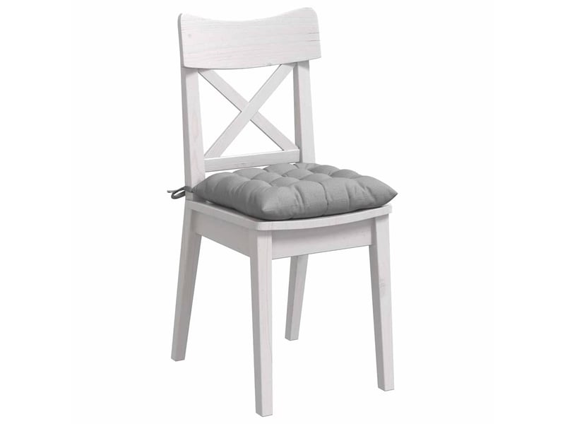  Lot de 4 coussins de siège, coussins décoratifs tissu gris nuage 40 x 40 x 6 cm cf60013  - Conforama C