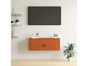 Meuble mural, étagère murale, armoire de rangement marron 80 x 30 x 30 cm bois de pin massif cf43350