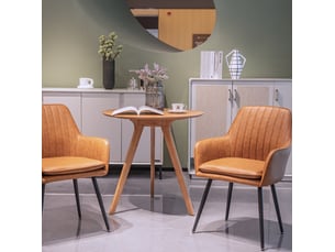 Fauteuil fixe <strong>MAISENTIEL</strong> <strong></strong> Velours marron vendu Par paire