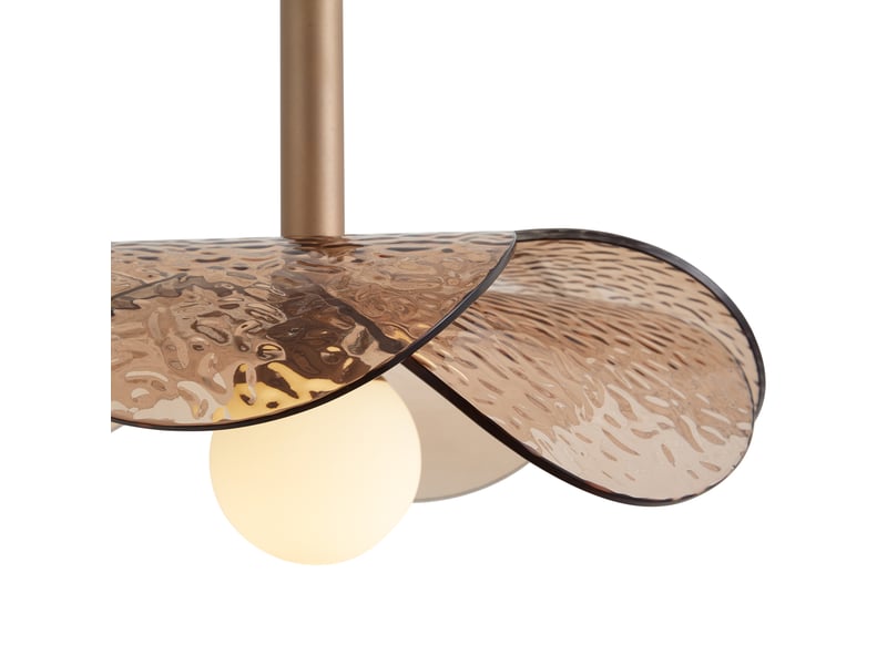  Suspension design bronze foncé avec verre ambré - kemner  - Conforama D