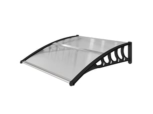 Auvent extérieur en polycarbonate transparent pour portes et fenêtres, 103 x 96,5 x 27 cm, transparent