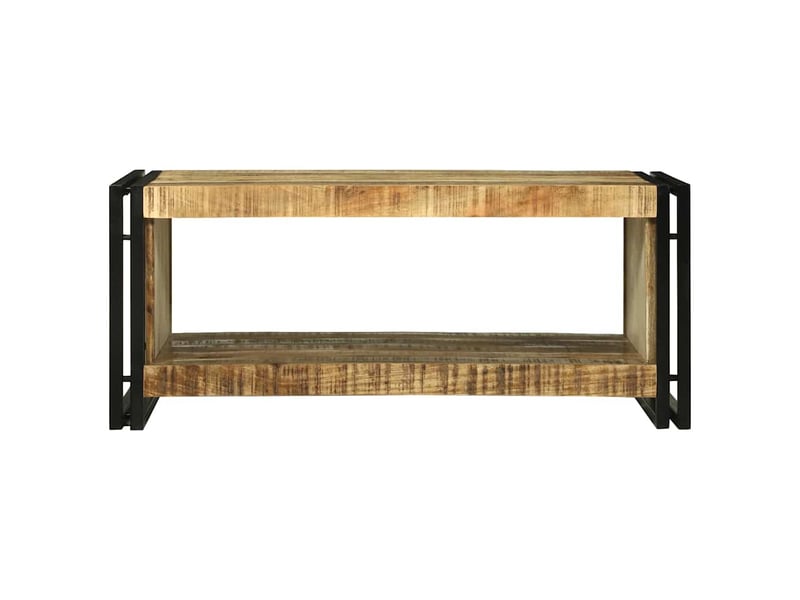  Table basse rectangulaire | table de salon marron 90 x 50 x 38 cm bois de mangue massif  - Conforama C