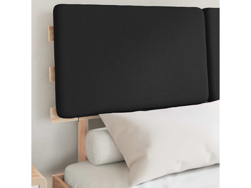  Lit double- lit adulte -  cadre de lit avec tête de lit rembourrée noir 120 x 190 cm  - Conforama B