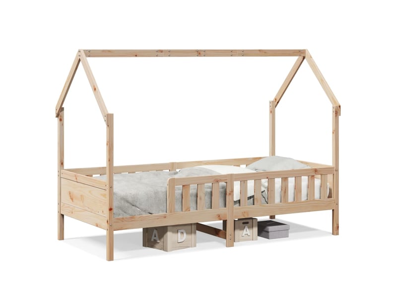  Cadre de lit d'enfants - lit jeune forme de maison sans matelas pin  - Conforama A