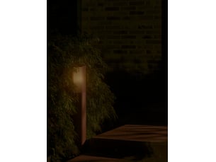 Potelet sidara 95  aluminium seaside marron metallise ,  h. 95 - ip54 - e27  nordlux extérieur