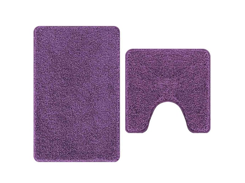 Ensemble de tapis de bain antidérapants 2 pc pourpre 50 x 50 cm cf64746 - Conforama A