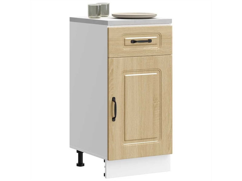  Meuble de rangement, armoire de cuisine kalmar chêne sonoma bois d'ingénierie shl863  - Conforama B